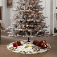 thumbnail image 5 of Daiia Snake And Moon Drawing Merry Christmas Tree Skirt , Xmas Large Lace-up Tree Skirt, Santa Snowflakes Rustic Home Decorations New Year Party Farmhouse Decor-30", 5 of 7