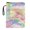 Rainbow Pattern Design, variant on Butterfly and Moon Pattern Zipper Pouch Polyester Fabric Book Storage Bag Book Cover Carrying Case with Pocket Book Sleeve Protector Pouch Reusable