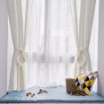 thumbnail image 5 of 4pcs Bohemian Leaf Tassel Curtain Raffle Holder, Adjustable Polyester Rope with Wooden Beads, Boho Style Decorative Curtain Clamps for Bedroom, Living Room, Kitchen, 5 of 6