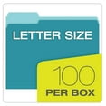 thumbnail image 5 of TiaGOC Two-Tone Color File Folders, Letter Size, 1/3 Cut, Teal, 100 Per box (152 1/3 TEA), 5 of 7