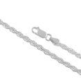 thumbnail image 2 of Sterling Silver and Gold Plated Rope Chain Necklaces and Bracelets - 3.40MM Thick - 22 Inches, 2 of 7