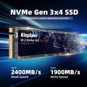 KingSpec NE 1TB M.2 NVMe Gen3x4 SSD 2280 - Up to 2400MB/s, 3D NAND Flash Internal Solid State Drive Compatible with Desktop and Laptop