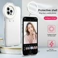 thumbnail image 3 of Mobile Phone Case For Iphone12 Fill Light Mobile Phone Case Net Celebrity Live LED Ring Flash 12pro Protective Cover White, 3 of 7
