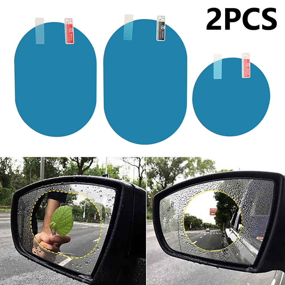 2PCS Car Rearview Mirror Sticker Film Waterproof AntiFog RainProof