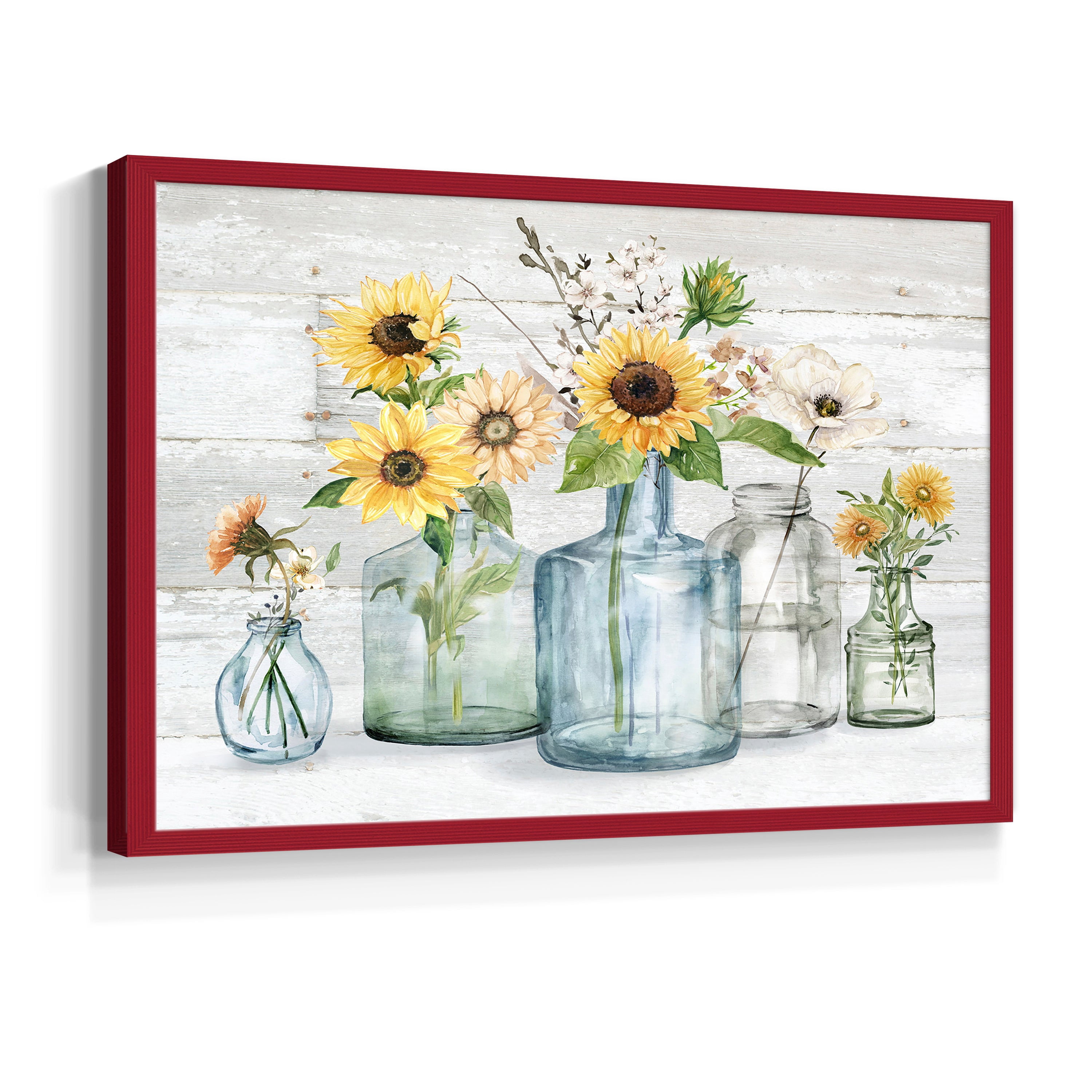 Sunflower Extravaganza by Carol Robinson - Restickable Framed Giclée Print