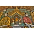 thumbnail image 2 of Zuckerman, Jim 14x11 Black Ornate Wood Framed with Double Matting Museum Art Print Titled - Myanmar, Yangon Buddhas in Shwedagon Temple, 2 of 4