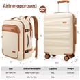 thumbnail image 2 of UKEIN Carry On Luggage 20 Inch Hardside Suitcase with YKK Zippers TSA Lock and Spinner Wheels Luggage Sets with Travel Backpack 3 Packing Cubes for Men Women, 2 of 9