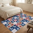 thumbnail image 4 of Area Rugs 3'x5', Summer Nautical Carpet Runner Indoor Outdoor Rugs Home Decor Aesthetic, Coastal Starfish Crab Vintage Patchwork Non Slip Mats Washable Accent Rug for Living Room Bedroom, 4 of 8