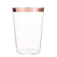 thumbnail image 4 of 350 Piece Rose Gold Dinnerware Set - 100 Rose Gold Plastic Plates - 50 Rose Gold Plastic Silverware - 50 Rose Gold Cups - 50 Linen Like Rose Gold Napkins, 50 Guest Disposable Rose Gold Dinnerware Set, 4 of 5