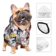 thumbnail image 3 of Fotbe Colourful Horses Sudadera con Estampado para Perros Pequeños – Suéter con Capucha para Mascotas, Tela Suave de Forro Polar con Bolsillo-X-Large, 3 of 7