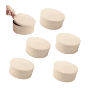 Factory Direct Craft Unfinished Paper Mache Round Boxes with Lids Package of 6