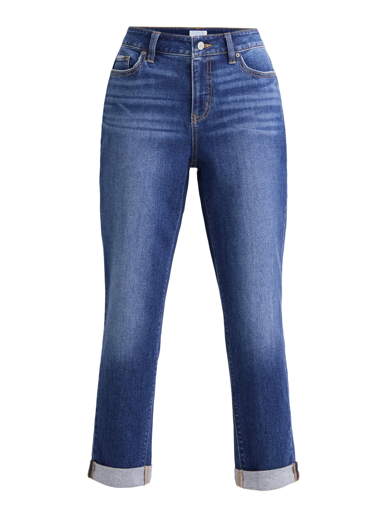 Time and Tru Women's Mid-Rise Boyfriend Jeans, 26" Inseam, Sizes 0-22