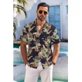thumbnail image 2 of COOFANDY Men's Floral Hawaiian Button Down - Short Sleeve Tropical Summer Beach Shirt, 2 of 5