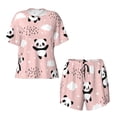 thumbnail image 4 of Picia Panda Pajamas Sets for Women Soft Short-Sleeved Pjs with Lounge Shorts Two Piece Sleepwear-X-Large, 4 of 9