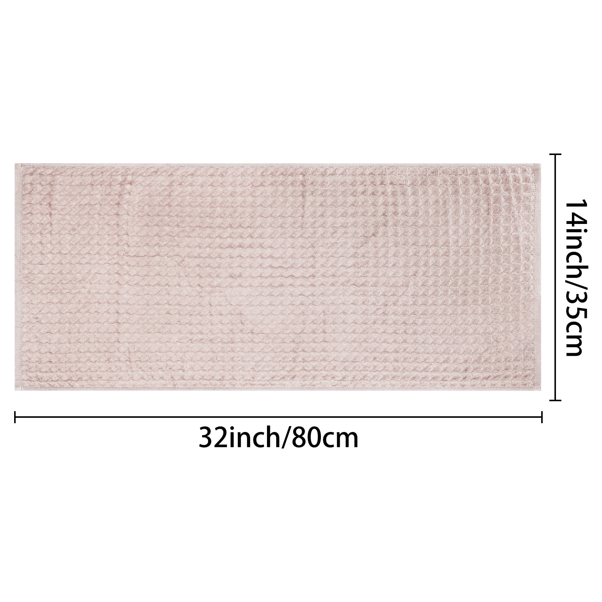 Unique Bargains Cotton Highly Absorbent Hand Towels 14 x 32 Inches for Bathroom Kitchen Pink 4pk