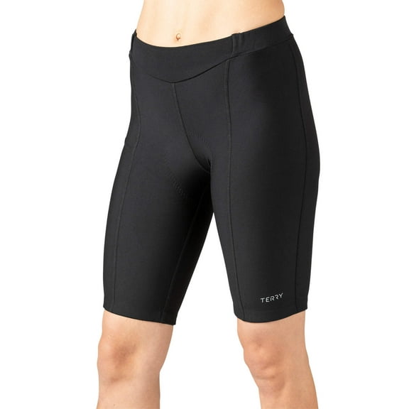 Terry Touring Bike Shorts Womens Padded 10 Inch Long Inseam  Cycling Shorts for Women Compression Pockets Leg Grippers