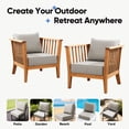 thumbnail image 3 of Joyofarm 24" x 22" x 6" Outdoor Chair Cushions for Patio Furniture, Deep Seat and High Back for Patio Rocking Dining Chair and Couch, Beige (Set of 6), 3 of 8