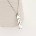 thumbnail image 4 of Anavia Personalized Vertical Bar Necklace Gift for Her Custom Engravable Name Necklace Free Engraving Jewelry Gift for Her Birthday Anniversary Present with Free Gift Box Ships Next Day [Silver], 4 of 13