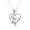 White Gold, variant on Mabel 18k White Gold Plated Mom Heart Necklace with Simulated Diamonds Gift for Women