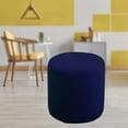 thumbnail image 5 of Super Stretch Ottoman Covers Slipcover Round Ottoman Slipcover Folding Storage Stool Furniture Protector Feature Soft Thick Bouncy Modern Style - Navy, 5 of 7