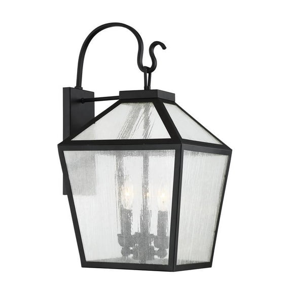 Black Three Light Wall Lantern from the Woodstock Collection