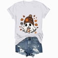 thumbnail image 6 of TOWED22 Womens Halloween Shirts Tshirts Spooky Season Ghost Vintage Graphic Tees Funny Crewneck Short Sleeve Tops(White,XXL), 6 of 8