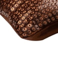 thumbnail image 3 of The HomeCentric Brown Pillow Cover Dotted Sequins Sparkly Glitter Pillow Cover Pack of 2 14x14 inch (35x35 cm) Throw Pillow Cover Square Satin Pillow Cover Polka Dot Eclectic Circles-Circle On Circle, 3 of 5