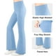 thumbnail image 3 of BIG ELEPHANT 3 Packs de Leggings Acampanados para Niña con Bolsillos Laterales, Pantalones Acampanados de Cintura Alta para Baile, 3 of 8