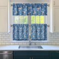 thumbnail image 2 of Country Floral Curtains 24" Short - 3 Panel Vintage Farmhouse Set with Bohemian Wildflower Print, Rod Pocket Window Drapes for Rustic Kitchen, 2 of 4