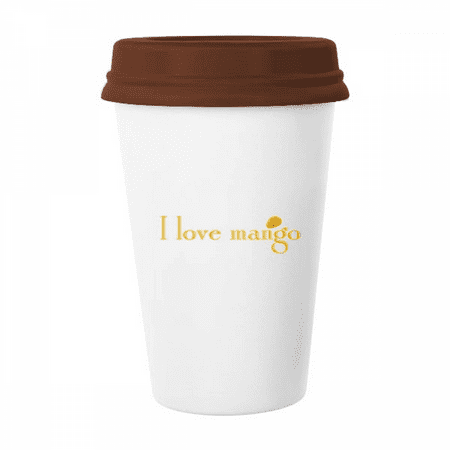 

I Love Fruit Yello Art Deco Fashion Mug Coffee Drinking Glass Pottery Cerac Cup Lid