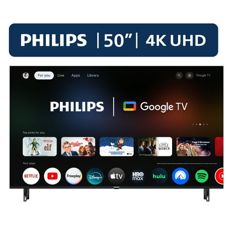 Philips 50" Class 4K Ultra HD (2160p) Google Smart LED TV (50PUL7552/F7)
