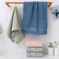 thumbnail image 4 of 5-Piece  Towel Set - Thick, Soft & Absorbent Cotton Towels for Bathroom, Spa, Pool - 27.9X13.77 Inches, Blue/Green/Gray Multi-Color Pack, 4 of 7