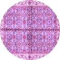 thumbnail image 1 of Ahgly Company Indoor Round Oriental Purple Traditional Area Rugs, 8' Round, 1 of 4