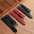 thumbnail image 2 of WANGQ Genuine Leather Watch Strap Porous Breathable Watchband 22mm 24mm Handmade Stitching Men Watch Bracelets Replacement, 2 of 4