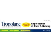 Tronolane Dual Action Anesthetic Cream For Hemorrhoids 1 oz