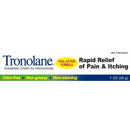 Tronolane Dual Action Anesthetic Cream For Hemorrhoids 1 oz