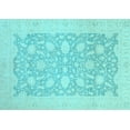 thumbnail image 1 of Ahgly Company Indoor Rectangle Oriental Light Blue Traditional Area Rugs, 8' x 12', 1 of 4