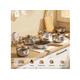thumbnail image 2 of Batería De Cocina Xtellar plateado De Acero Inoxidable 18piezas Antiadherente, 2 of 4