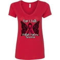thumbnail image 3 of Inktastic Multiple Myeloma Cancer Awareness Hope & Faith with Butterfly Ribbon Women's V-Neck T-Shirt, 3 of 5