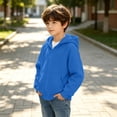 thumbnail image 5 of MexChoioe Boys and Girls Zip Up Hoodie Long Sleeve Hooded Sweatshirt Relaxed Cut Pockets Fall Winter Daily Wear Hooded Zip Jacket for kids, 5 of 7