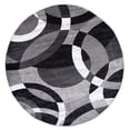 thumbnail image 1 of Tapis Moderne Contemporain de Zone Abstraite 6' 6" Gris (6' 6" de Diamètre), 1 of 5