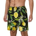 thumbnail image 2 of Gaeub Lemon Fruits Flowers Leaves Mens Swim Trunks Stretch Beach Shorts Quick Dry for Men Swim Shorts Swimwear with Pockets- 3X-Large, 2 of 9