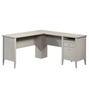 Sauder Larkin Ledge L-Shaped Desk with Drawers, Glacier Oak Finish
