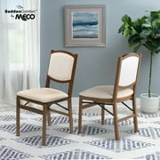 Stakmore Contemporary Upholstered Back Folding Chair - Fruitwood (2-Pack)