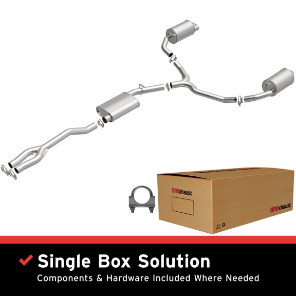 BRExhaust OE Replacement Exhaust System Kit 106-0773: Compatible with 2015-2023 Chrysler 300 3.6L, 2015-2023 Dodge Charger 3.6L