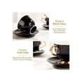 thumbnail image 2 of Porcelain Tea Cup & Saucer Set,Trim, 7oz, With Spoon - British Style Tea Cups For Tea Party, Home Decor, Gift For Tea Lovers, 2 of 9