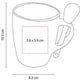 thumbnail image 3 of Paquete con 36 piezas de Taza de cerámica cuchara integrada azul 8.3 x 10.3, 3 of 3