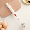 thumbnail image 5 of Stainless Steel Egg Beater, Heavy Duty Semi-Automatic Whisk for Kitchen, 12 Inch Rotary Hand Mixer, Drink Stirrer for Frothing Milk, Blending, Mixing, Whipping Smoothies and Shakes,A, 5 of 8