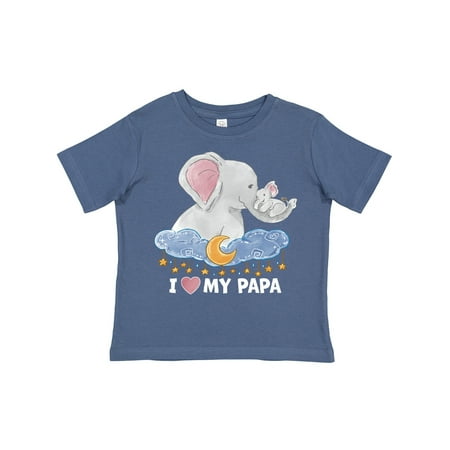 

Inktastic I Love My Papa Cute Elephants with Moon and Stars Gift Toddler Boy or Toddler Girl T-Shirt
