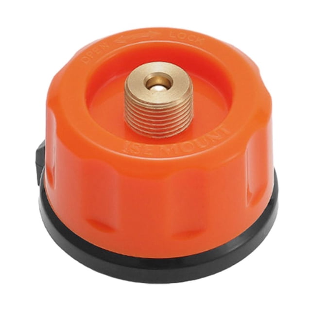 Convertidor de tanque de gas de horno de casete Válvula de transferencia Adaptador de tanque de propano (naranja)